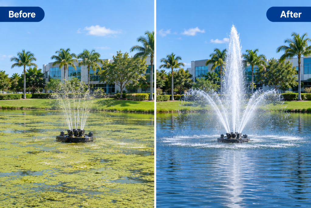Commercial Fountain Maintenance Florida- Superior Waterway